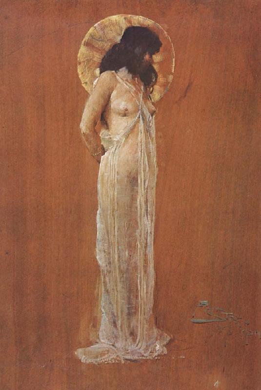 Arthur streeton Standing female figure